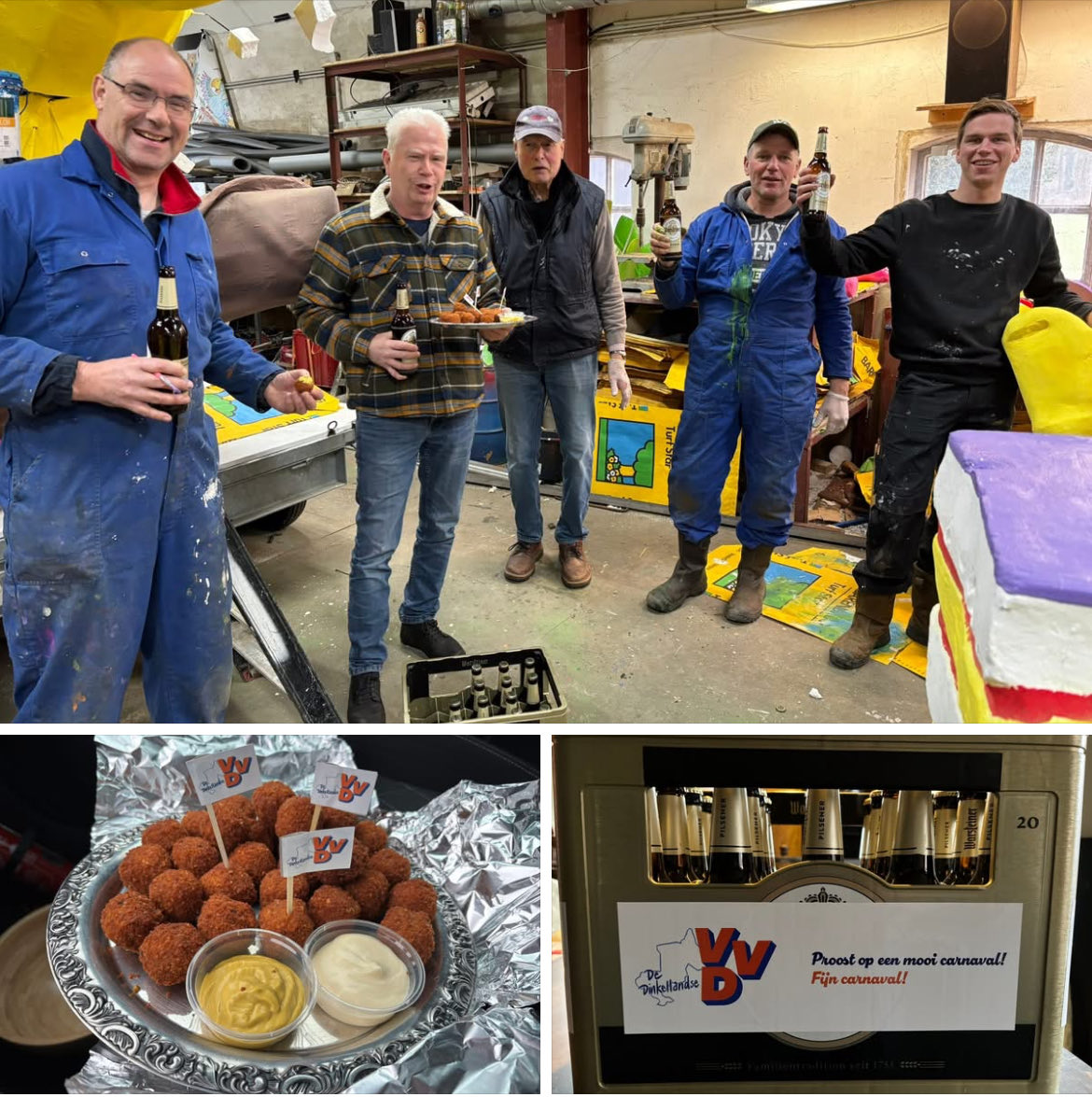 Vandaag hebben we bij de wagenbouwers en kledingcommissie in Lattrop bitterballen en een kratje bier gebracht. Wij ondersteunen graag deze prachtige traditie en wensen iedereen in Lattrop en daarbuiten een fijn carnaval!