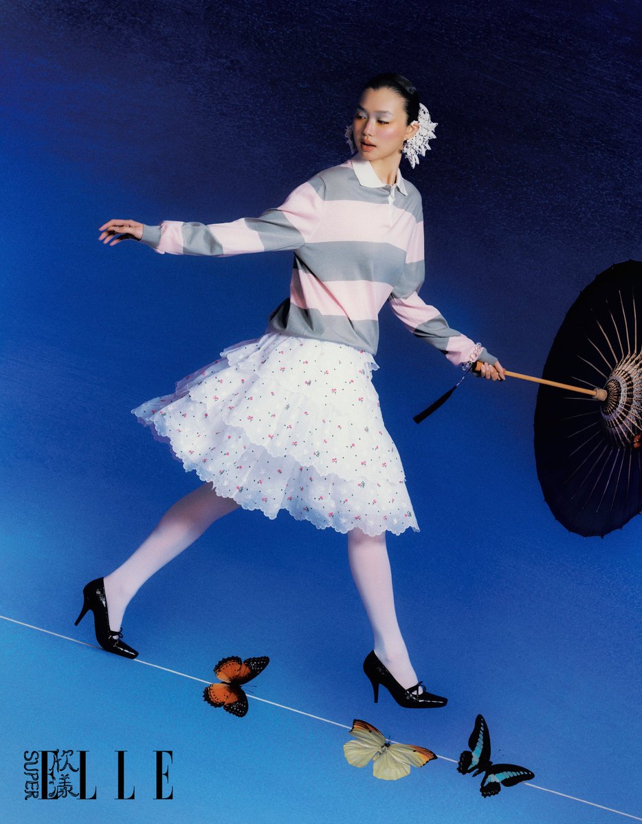 modelsdiaryy's tweet image. super elle china january 2026 issue, photographed by weihuan