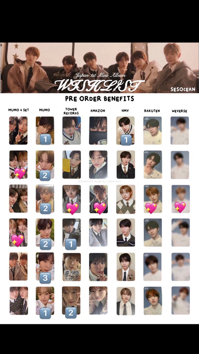gnk__05110's tweet photo. NCTWISH ウィシ　Wishlist
トレカ　

譲　画像1・2枚目　枚数記載のもの
求　画像1・2枚目   💖ユウシ

同異種なんでもご相談ください♩

郵送交換希望です📮 https://t.co/eXN8uVU8Db