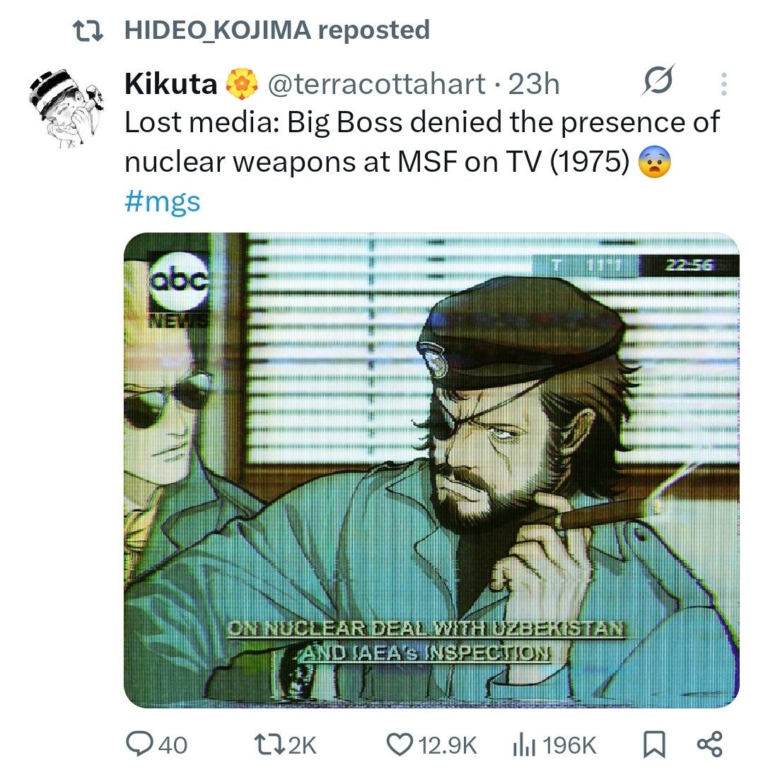 My first art that got reposted by Kojima...I don't know how but I'm so happy rn 😭🙏