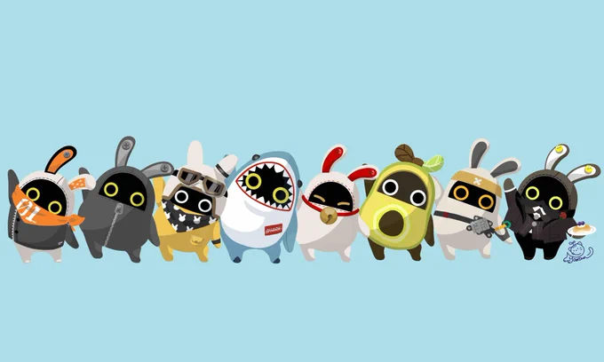 このシリーズに追加!少しずつ仲間増やしてる!!一体は描き直し あとどのボンプ入れるかなぁ