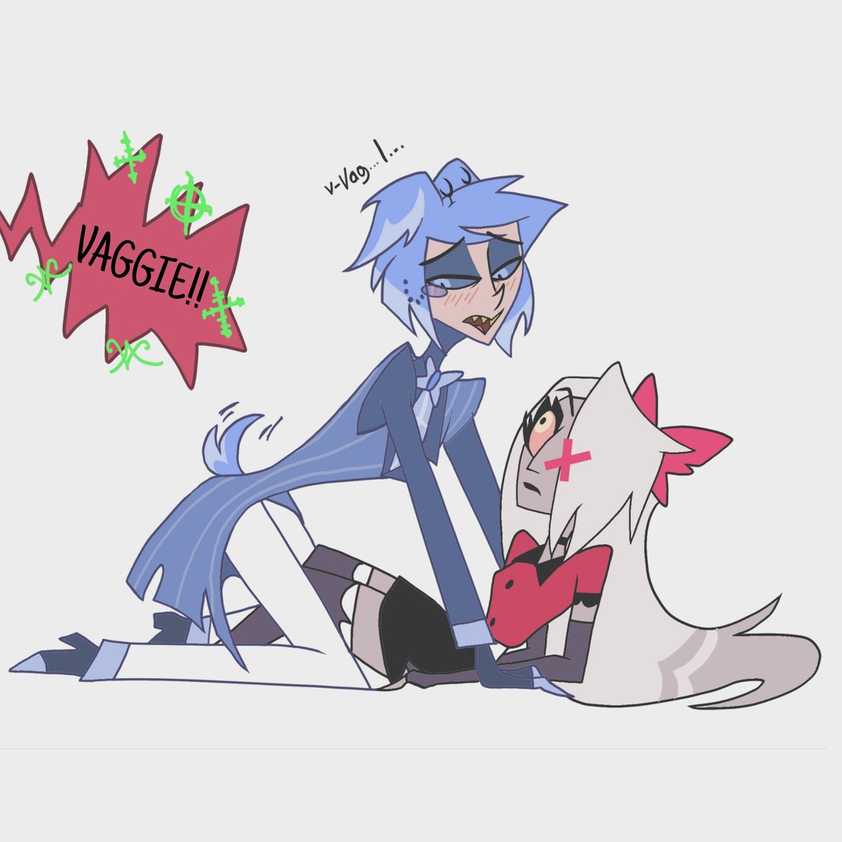 MothsInHell's tweet image. Doodle, because I really wanted to draw this version of Alastor 🩵
#vaggastor #Alastor #Vaggie #HazbinHotel #Alastor2P