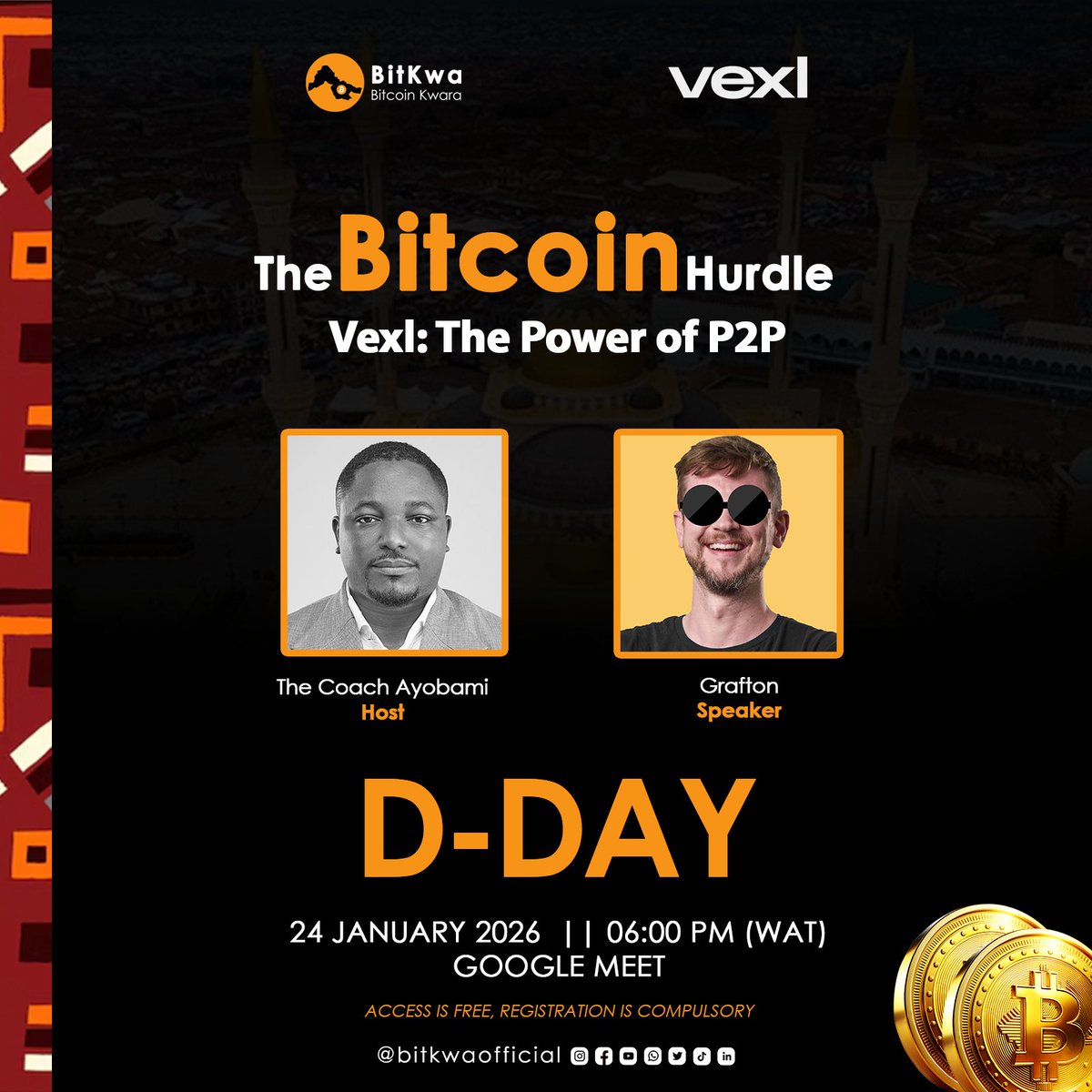 Myself and @satsdisco (@vexl ) are super ready to show you the power of  P2P. Are you ready? Join us in 60 mins as we dig deeper!