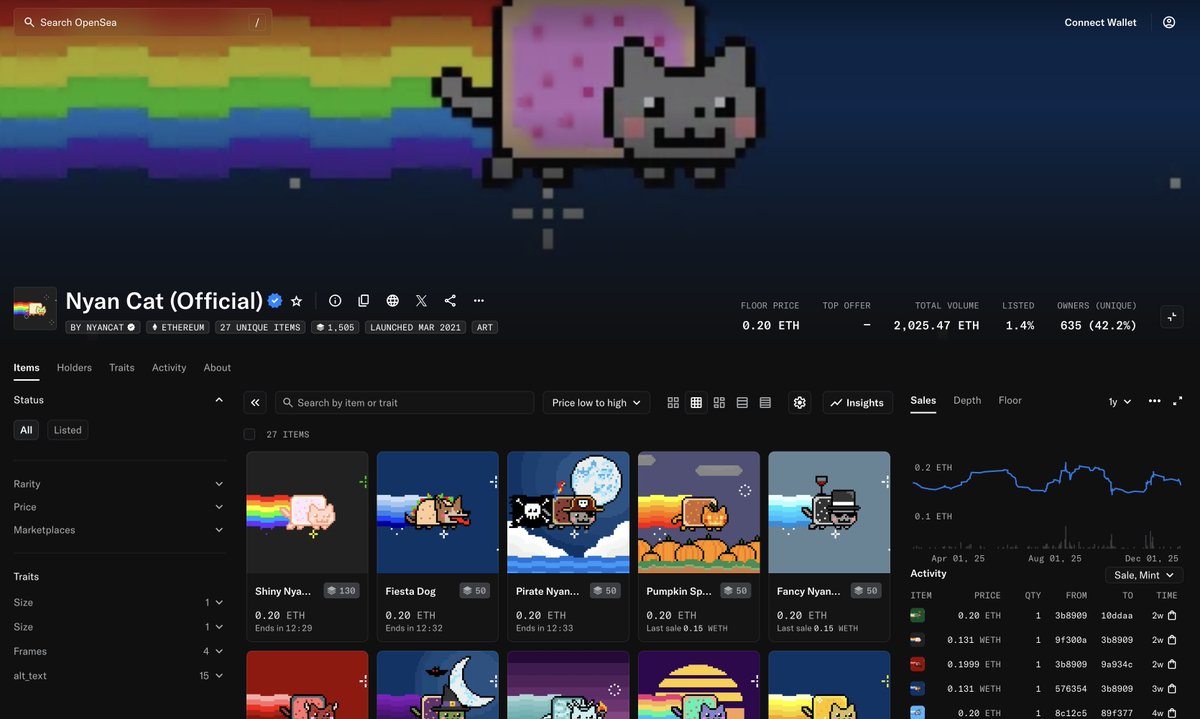 meme's tweet image. Everyone knows that our fren @NyanCat is one of the most legendary memes of all time

With one of the greatest NFT collections

To all diamond chads holding Nyan Cat, you can now claim a nice chunk of MemeScore! 🍷

(@delegatedotxyz supported)