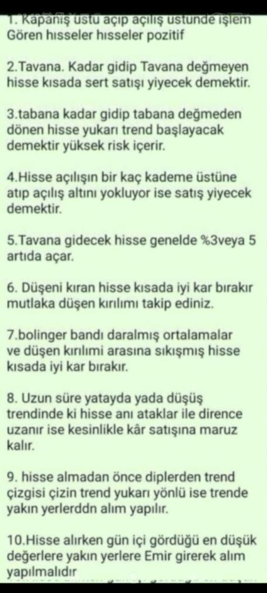 TrendHunters01's tweet image. Borsa da bilmeniz ve uygulamanız gereken 10 altın kural.
.
Emege saygi adina rt etmeyi unutmayin.

RT et begen
#bist100 #bist #bist30 #endeks #halkaarz #btc