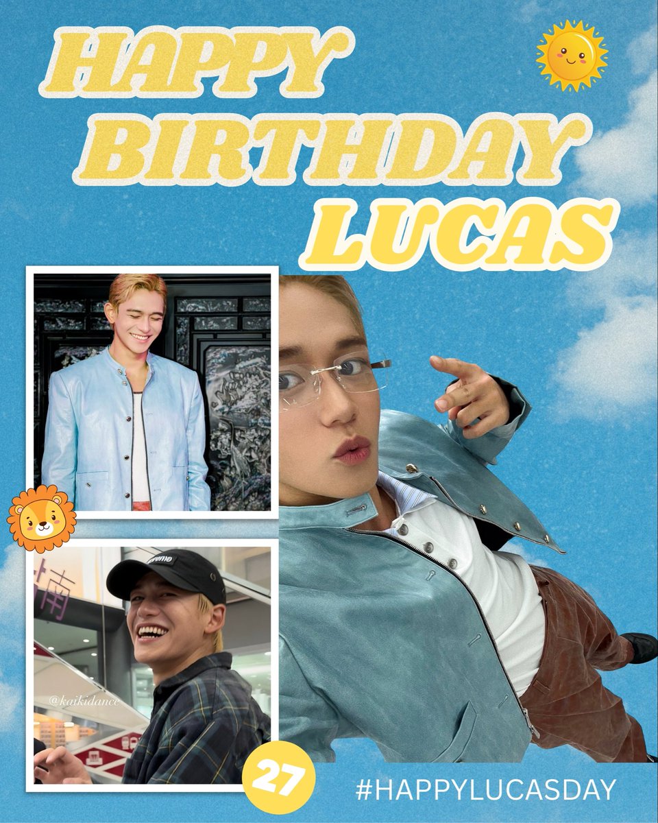 Happy Birthday LUCAS!!! 🥳💛 Our brightest sunshine, I wish everything wonderful for you today and everyday. May your light always shine bright! 

HAPPY LUCAS DAY
#ActorLUCASis27
#우리태양_루카스_생일축하해
#黄旭熙0125生日快乐