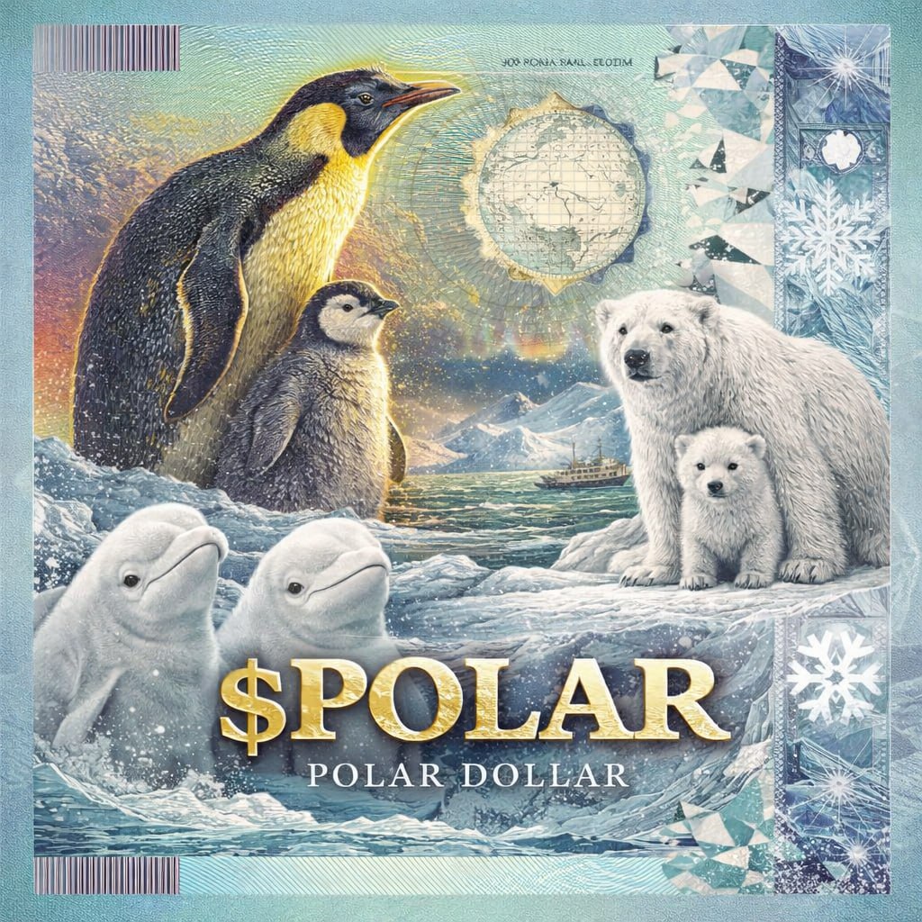 TheFlexZone8's tweet photo. This is insane, so Antarctica has its own unofficial currency called $Polar dollars and it features animals like penguins, white whale and polar bears

There is a whole video about it with on youtube: https://t.co/y4uVLd926L

And shit ton of content on google about it: https://t.co/f14yUfihcU

CA: GaYXi1SddRo4jeto7AchSFbnXBmdtdAU6c6h7v2pump