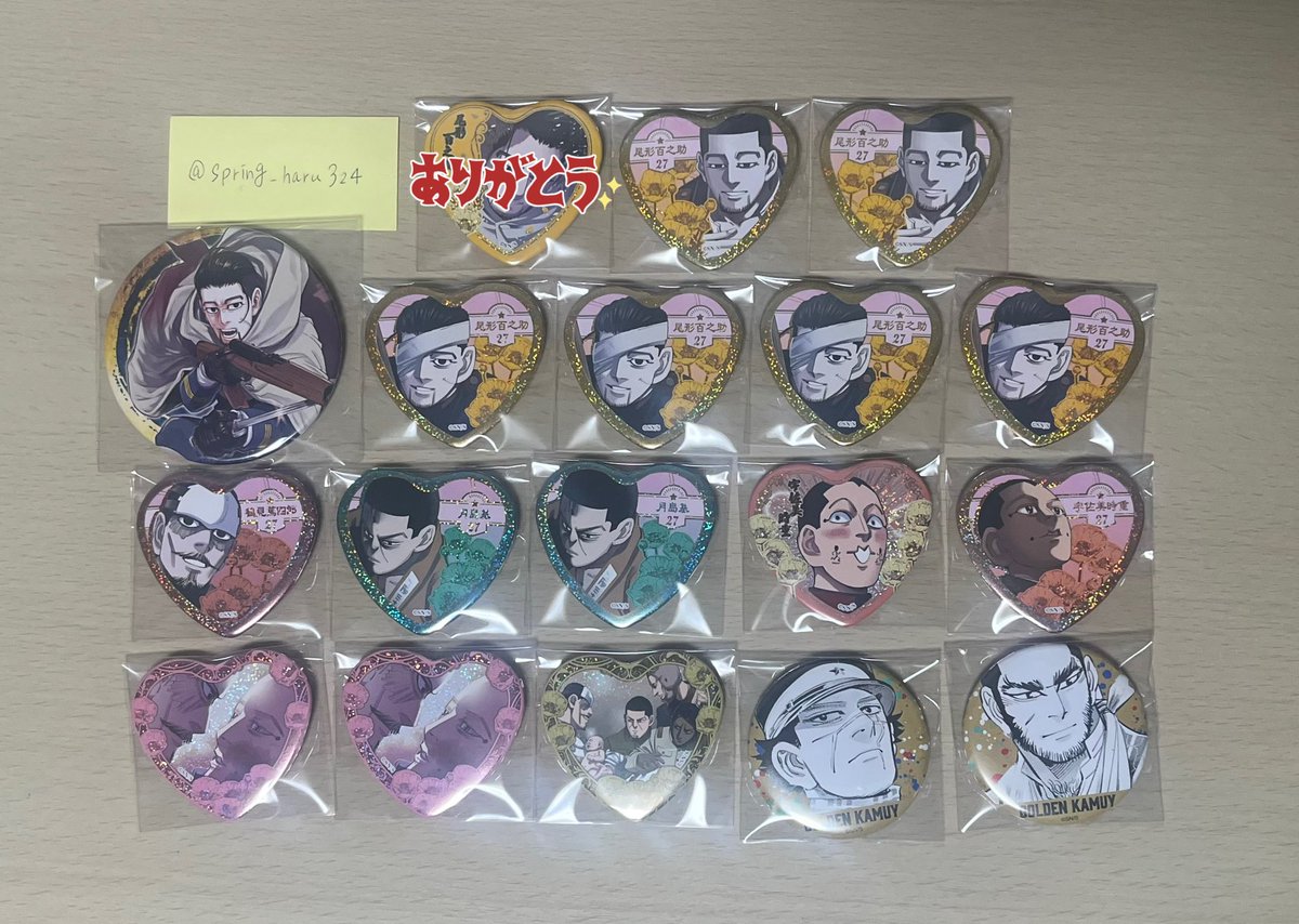 交換】ゴールデンカムイ 愛です缶バッジ コレクション缶バッジ