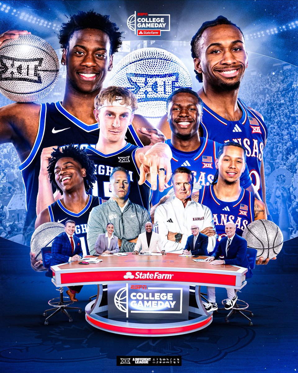 Back-to-back #Big12MBB games for the <a href="/CollegeGameDay/">College GameDay</a> squad.
 
We really are A Different League.