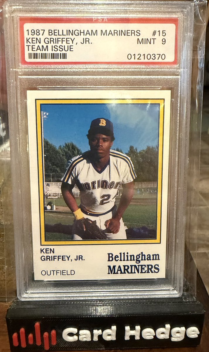 4SeamCards's tweet image. Finally added this 1987 Bellingham Mariners #kengriffeyjr minor league #baseballcard to the collection!! 

Data provided by @cardhedger