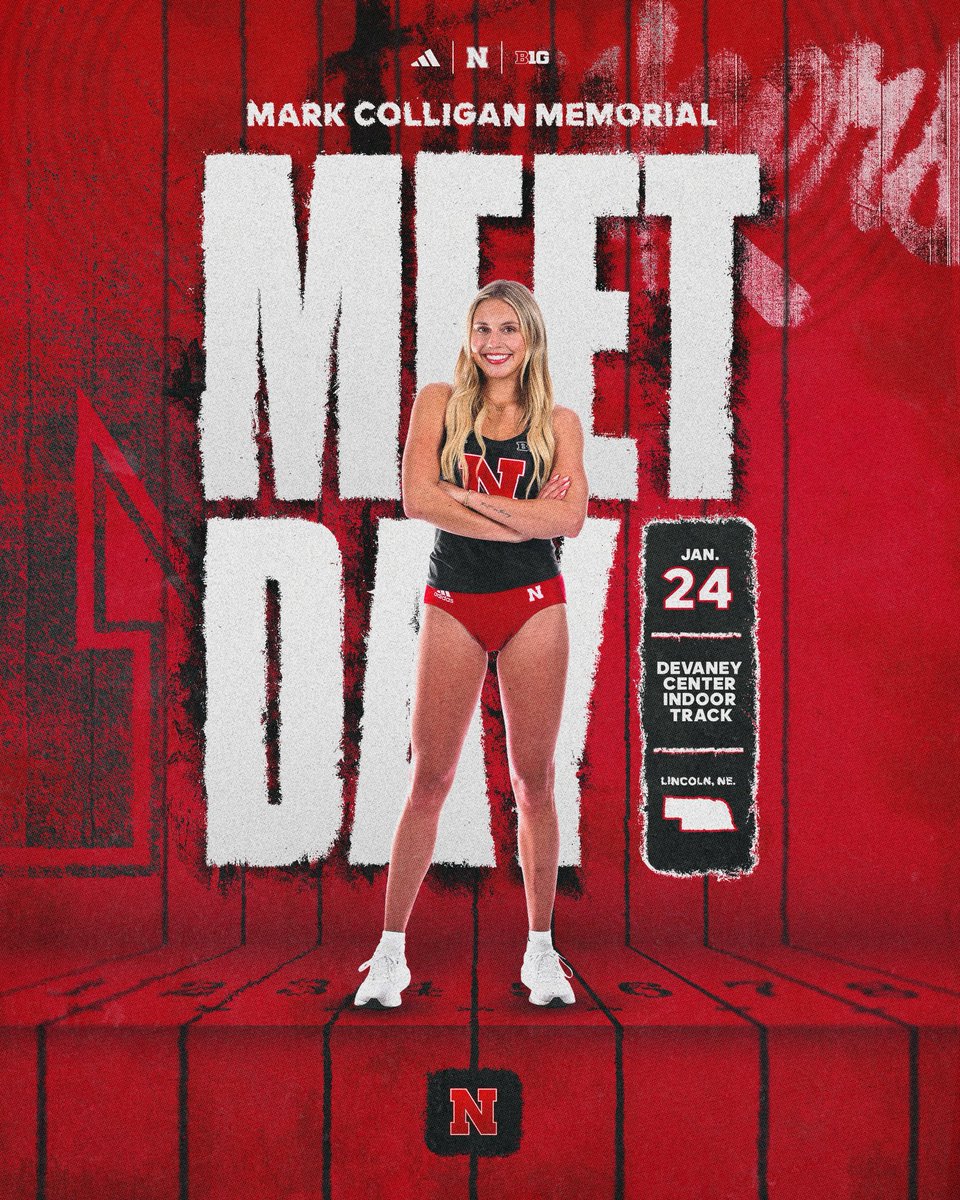 HuskerTFXC's tweet image. One team. One goal. Take the win.

🗓️ Mark Colligan Memorial
📍 Lincoln, NE
⌚️ Field Events » 10:45am CT
⌚️ Running Events » noon CT
🗞️ go.unl.edu/6dfn
📈 go.unl.edu/qhr9