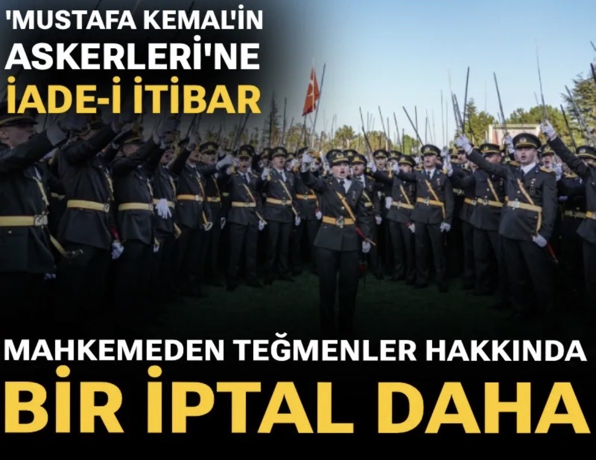 Bu kararı alan mahkeme heyeti hem mesleki onurunu, hem de Atatürkçü teğmenlerimizi kurtardı..!
👏👏👏