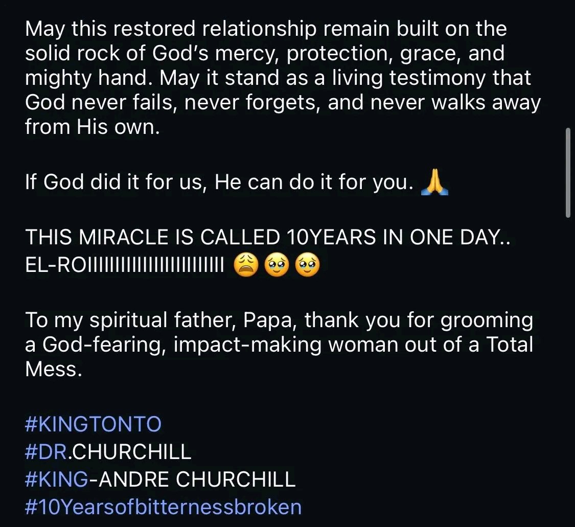 ChuksEricE's tweet image. Tonto Dikeh pens a detailed IG post reconciling with ex-husband Churchill after years of public disputes and struggles🥹