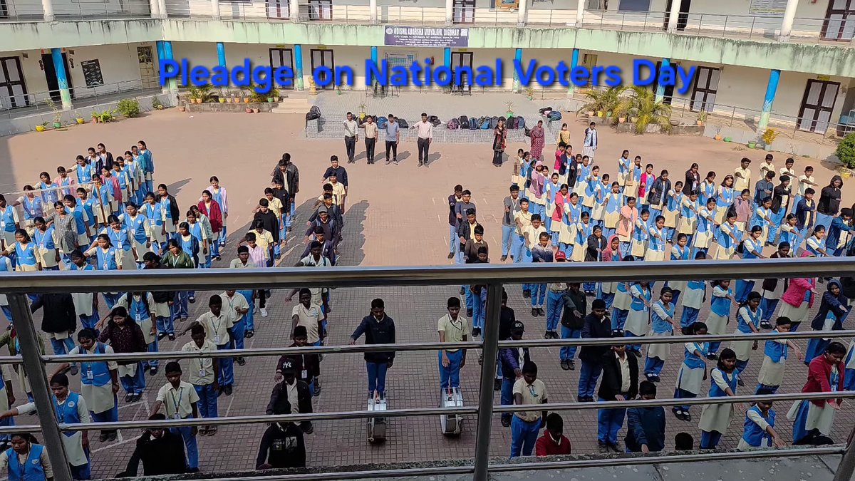 digdhar's tweet photo. Teachers and Students of OAV DIGDHAR took pledge of voters for 16 th National Voters' Day on 22.01.2026. https://t.co/nMLEAdZ58d