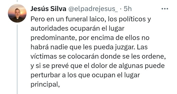 ObregnG2's tweet image. En un funeral religioso también las autoridades ocupan lugares de preeminencia.
@elpadrejesus_ No seáis tan manipuladores.
¿Algún día tuitearéis algo que no sea CONTRA alguien?