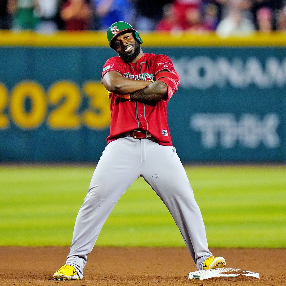 WBCBaseball's tweet image. Randy Arozarena during the 2023 #WorldBaseballClasssic:

9-for-20 (.450 AVG)
7 XBH
9 RBI
1.507 OPS
1 elite pose 😤