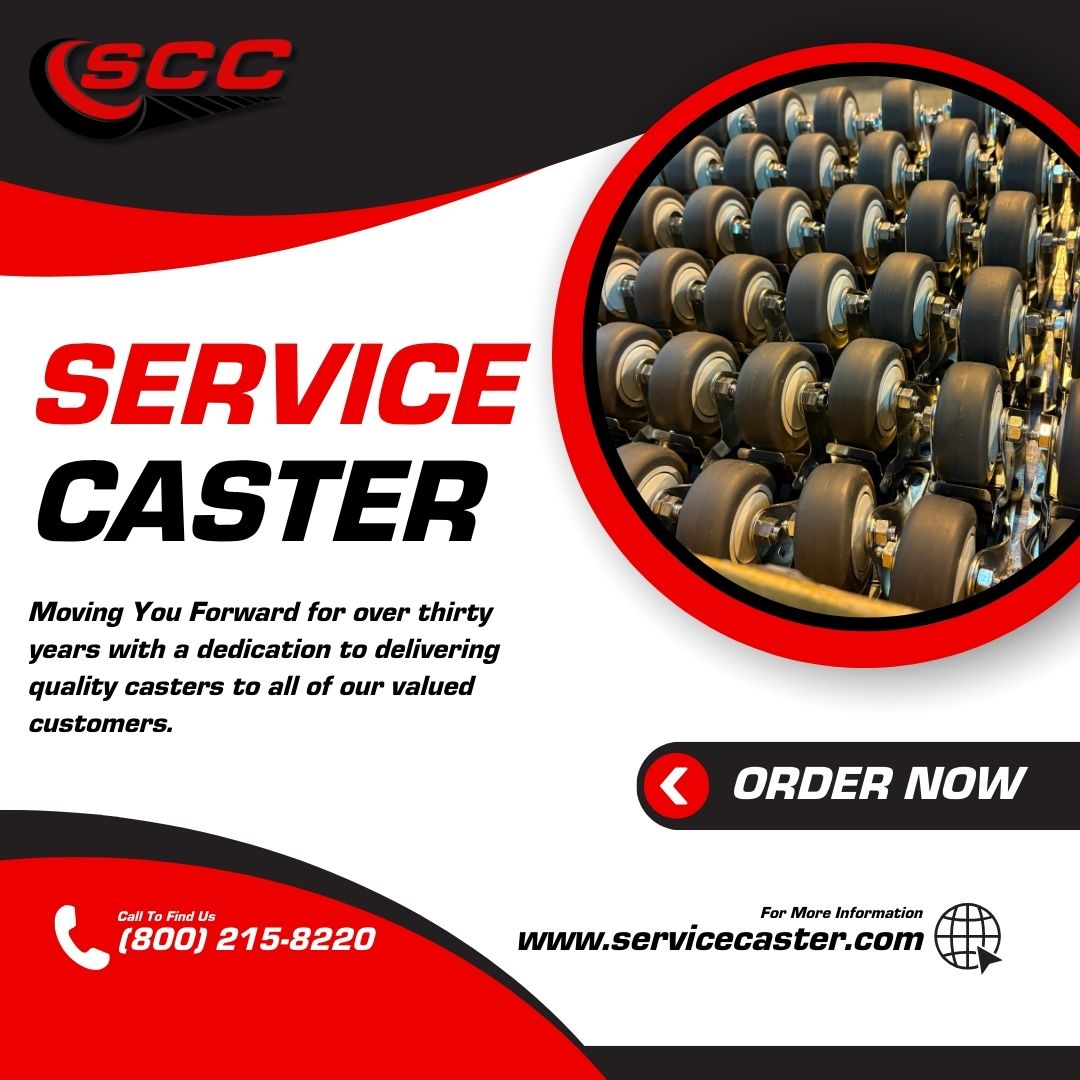 SERVICECASTER's tweet image. Moving you forward—every roll of the way. For over 30 years, Service Caster has delivered dependable, high-quality caster solutions built to perform. #ServiceCaster #IndustrialCasters #QualityYouCanTrust #MadeToMove