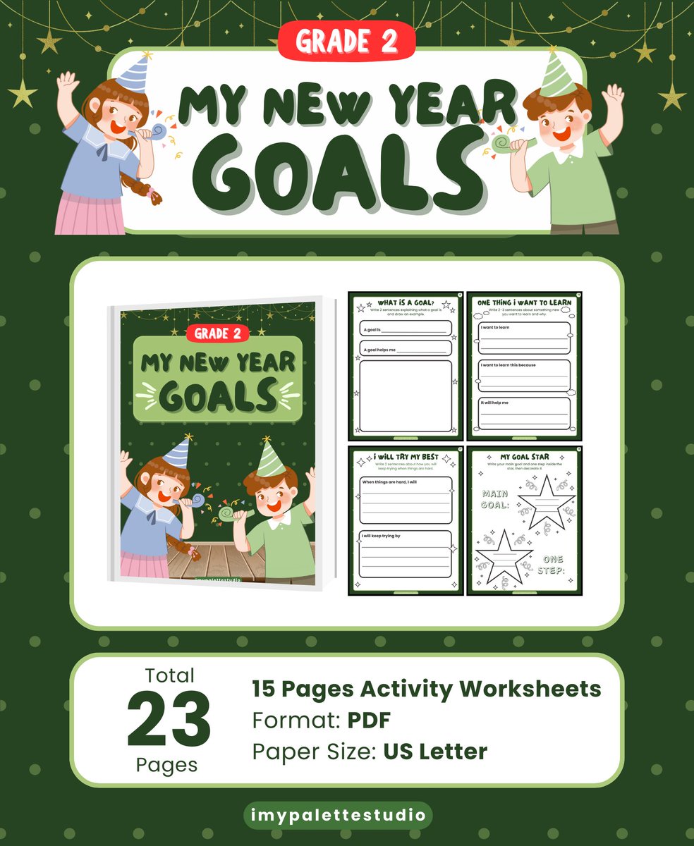 imypalettex's tweet photo. 🧩Encourage thoughtful planning with structured goal worksheets for Grade 2📘

GET FOR YOUR CLASS ON TPT
🔗 https://t.co/03E2UD09rH

#TPT #imypalettestudio #ThoughtfulPlanning #Grade2Learning #SELResources #TeacherSupport #NewYearPack https://t.co/PbGwekLNWB
