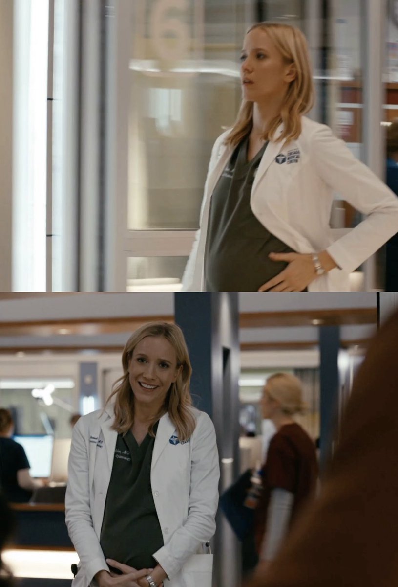 First episode we’ve seen Hannah with her hand on her belly so much🥹

Shes doing so much better since learning it’s a girl!
#ChicagoMed