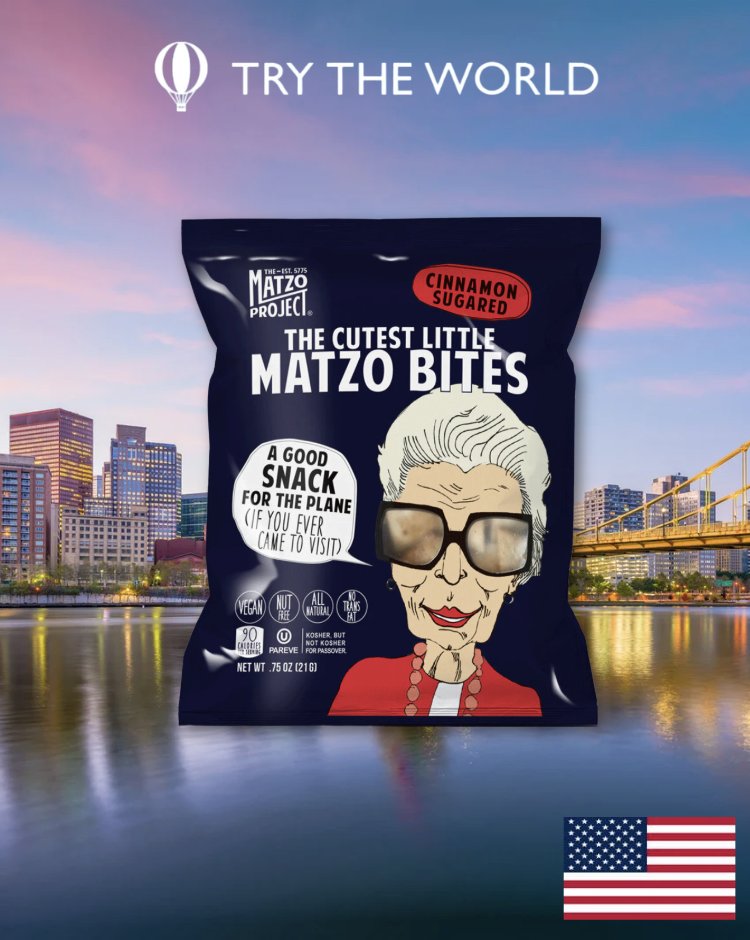Trytheworld's tweet image. A good snack for the plane ✈️
Or for when you wish you were on one.

  These cinnamon-sugared Matzo Bites are small, crunchy, and seriously cute.
Snack like you’re traveling the world — even from home 🌍

#TryTheWorld #MatzoBites #SnackTheWorld #TravelSnacks #CinnamonSugar…