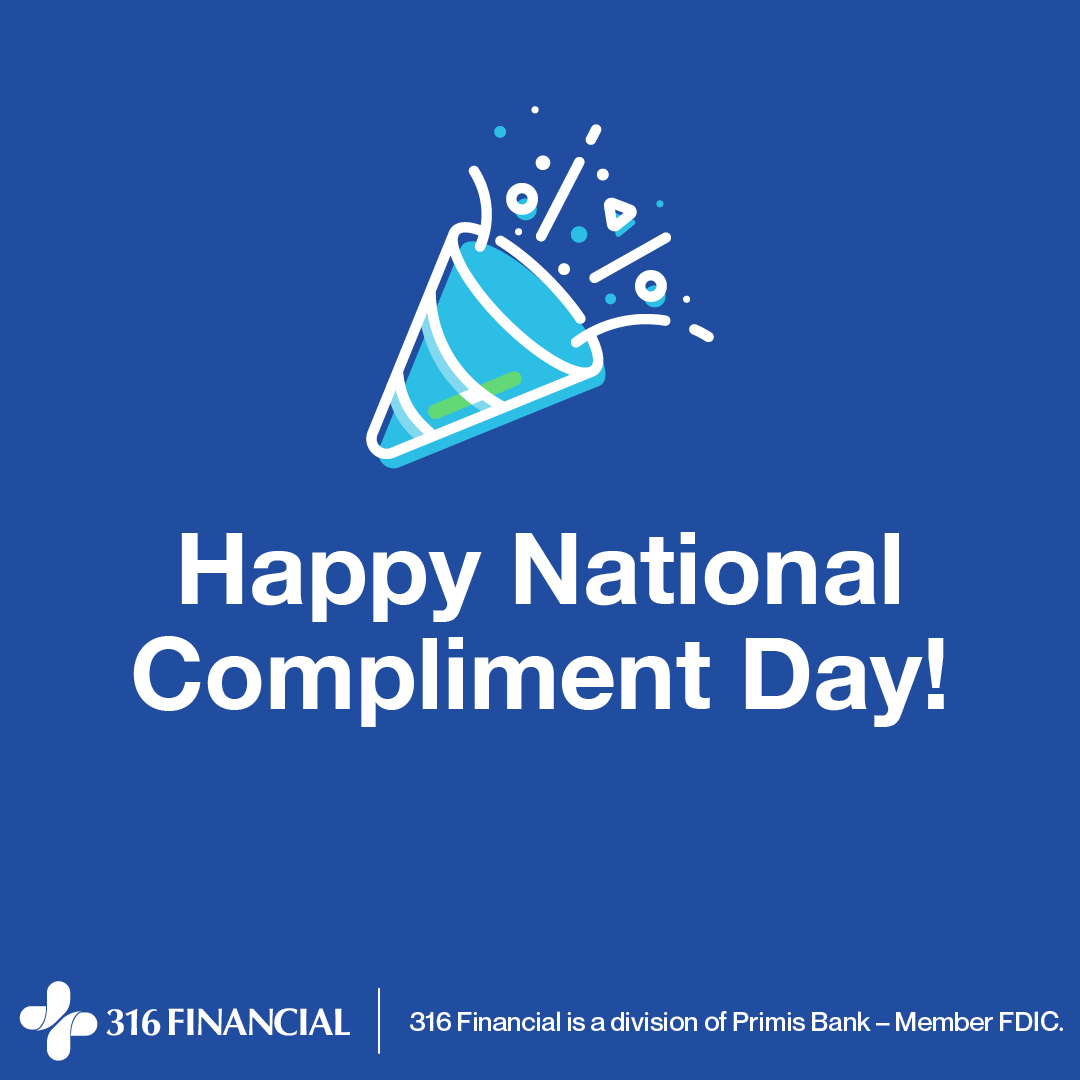 316_Financial's tweet image. Happy National Compliment Day! 💙 

We think you’re doing an amazing job taking steps to manage your money, save, and plan for your future. Keep it up—your hard work matters! 

Tag someone who deserves a compliment today!

#NationalComplimentDay #PositiveVibes #316Financial