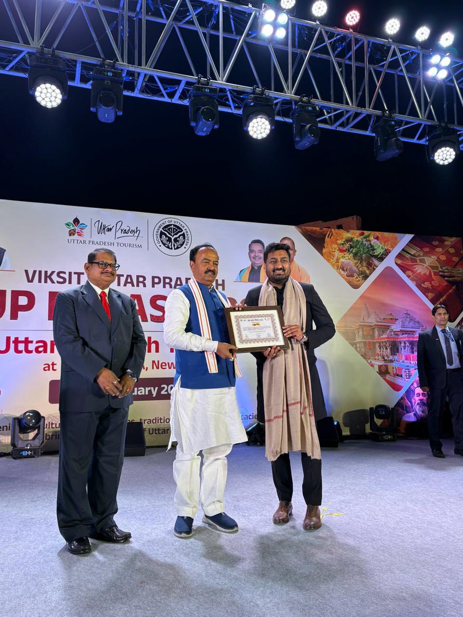 DigvijayHoPE's tweet photo. Honoured to receive the Award for Academic Development on the occasion of Uttar Pradesh Diwas 2026 conferred by Uttar Pradesh Tourism and Viksit Uttar Pradesh.

The award was graciously presented by Hon’ble Deputy Chief Minister Shri Keshav Prasad Maurya Ji.
Heartfelt thanks for this recognition and special gratitude to the leadership of Hon’ble Chief Minister Shri Yogi Adityanath Ji Maharaj.

This honour strengthens my commitment to education and nation building.

@kpmaurya1 @idharampalsingh 
@myogiadityanath @myogiadityanath @shivprakashbjp @blsanthosh @NitinNabin @narendramodi