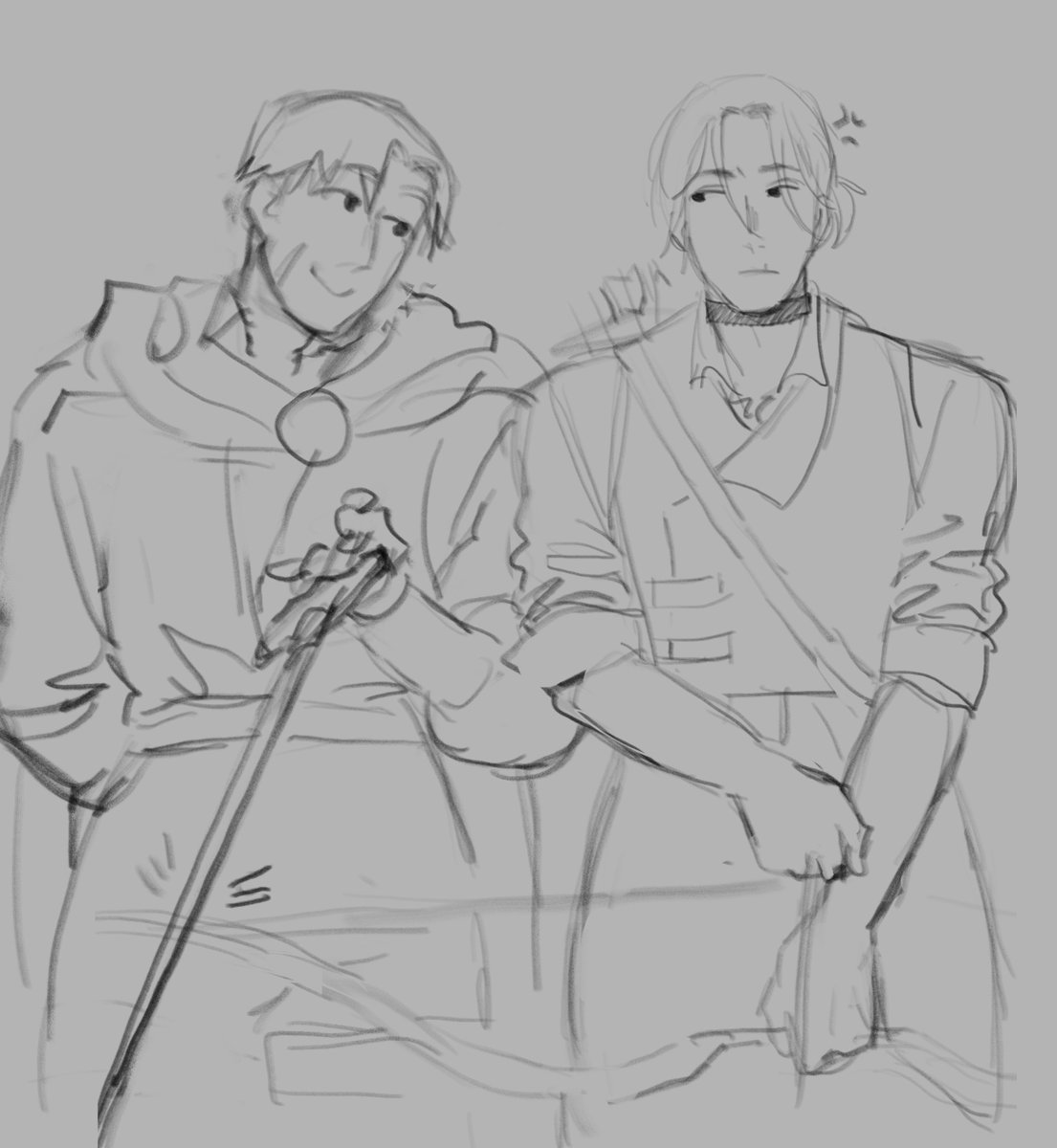 My twitter is so empty meanwhile my gallery is basically 90% of sketches like this, it’s time to give some love to unfinished stuff too #oc