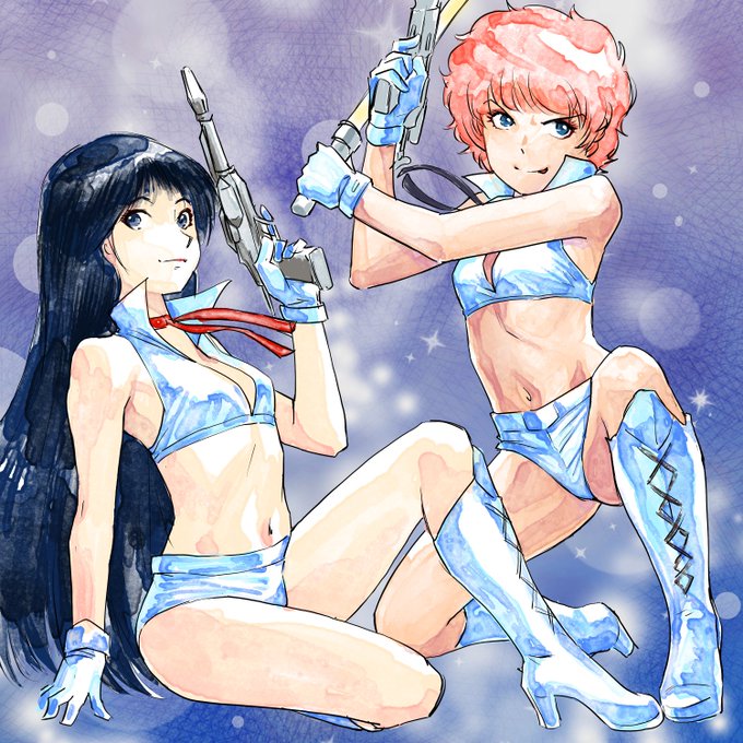 #ダーティペア
安彦さんタッチのユリケイを描いてみたつもりです。
アニメの土器手絵も好きなんですよ?あれは当時の流行の絵でとても魅力的なんですがだからと言って見逃せない安彦絵のむっちむち鼠径部とかも大好物なんです。むちむちしてるのにお胸は控えめなのが安彦節。今の時代にもあってるし。 