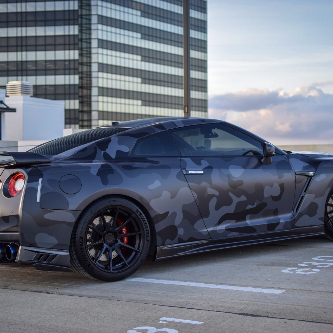 CamoWraps's tweet photo. Classic Elite Black Camo adds stealth and style to this Nissan GT-R ⚫ 

Wrapped by Cool Touch Graphics

🛒 Shop high quailty camo wraps at https://t.co/Hp3fttkNKa

#CamoWraps #WrapLife #VinylWrap #CamoWrap #Camouflage #Camo #ClassicCamo #BlackCamo #CarWraps https://t.co/IX0k0Cb1TR