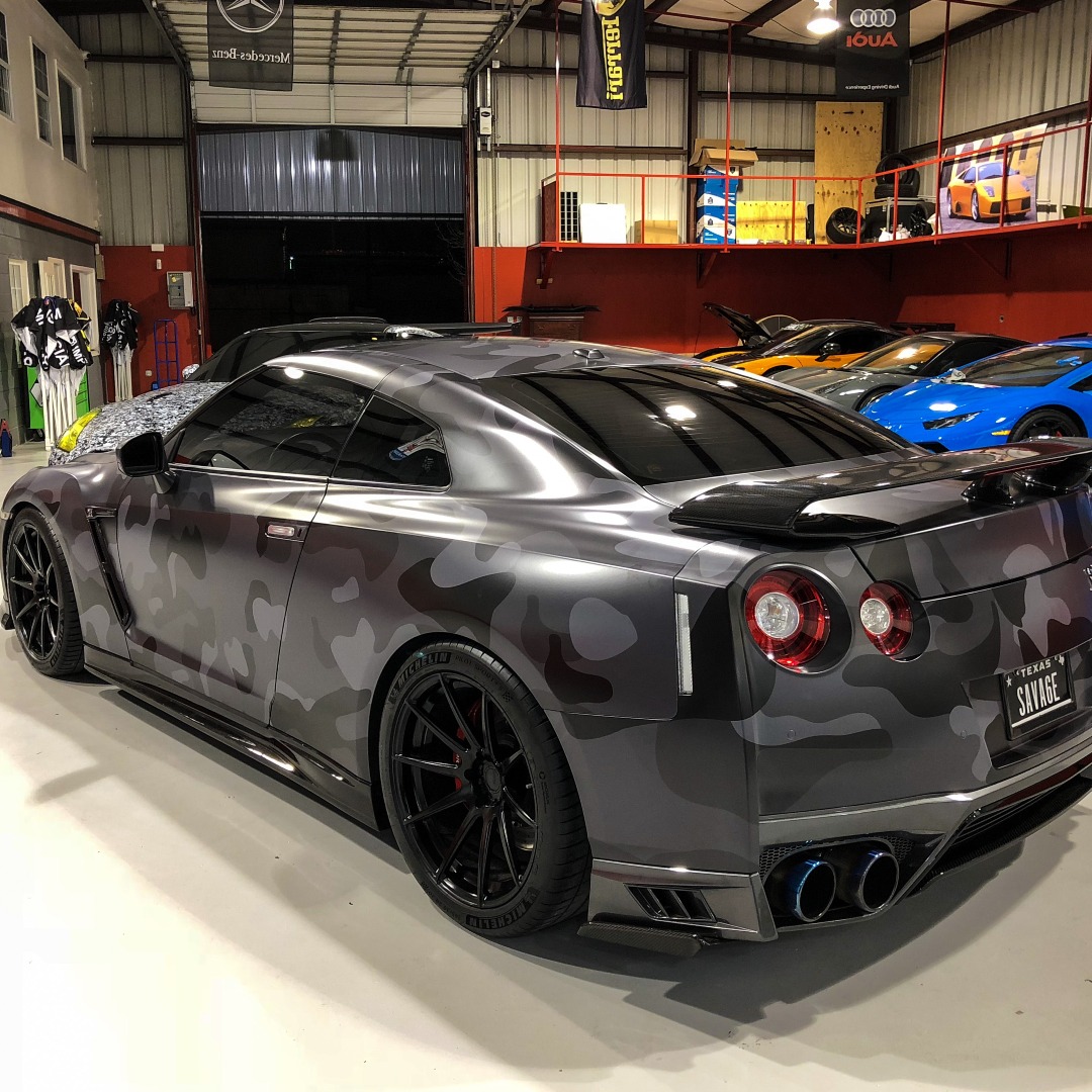 CamoWraps's tweet photo. Classic Elite Black Camo adds stealth and style to this Nissan GT-R ⚫ 

Wrapped by Cool Touch Graphics

🛒 Shop high quailty camo wraps at https://t.co/Hp3fttkNKa

#CamoWraps #WrapLife #VinylWrap #CamoWrap #Camouflage #Camo #ClassicCamo #BlackCamo #CarWraps https://t.co/IX0k0Cb1TR