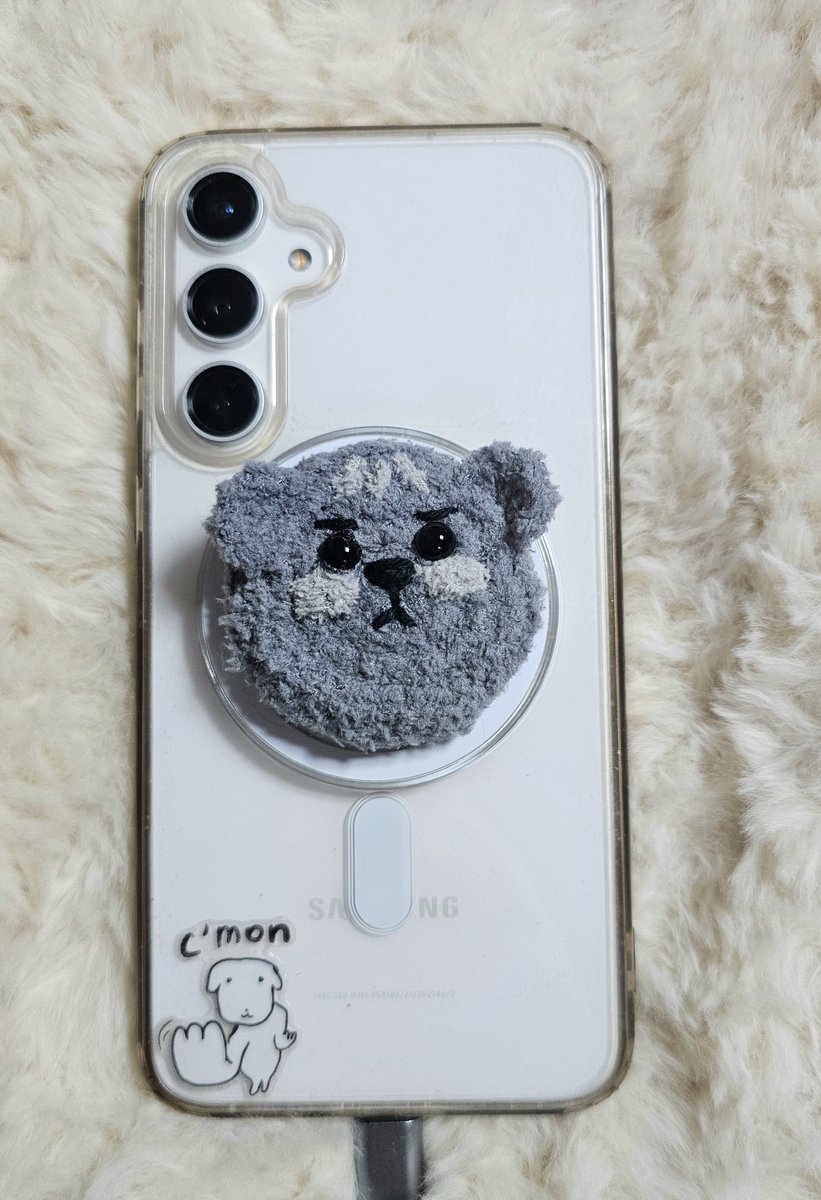 뽀실뽀실 뜨개 그립톡 🐥🐶🐻💛💙🤎