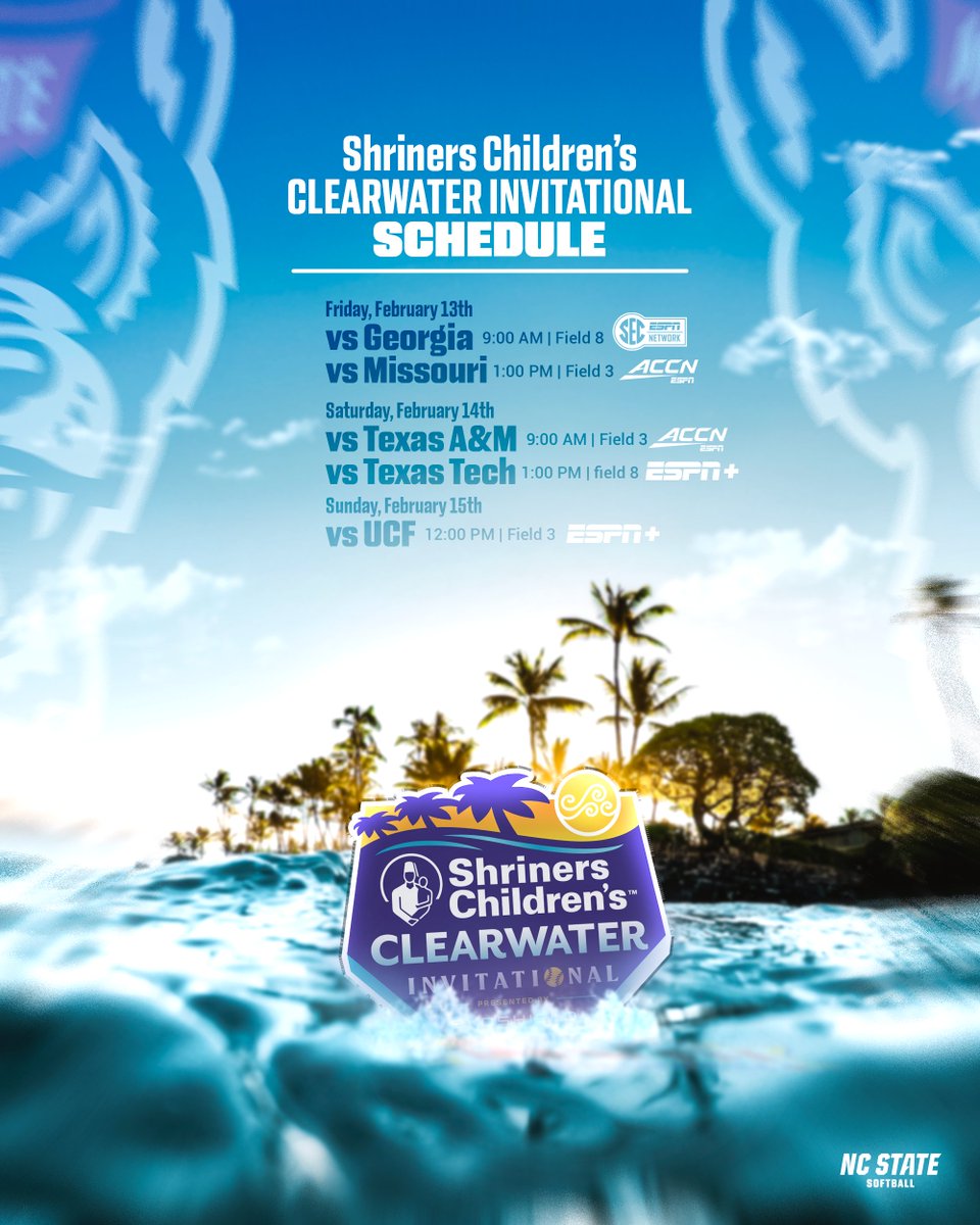 PackSoftball's tweet image. Got the final details for Clearwater solidified ✔️

Three chances to catch the Pack on national TV next month!