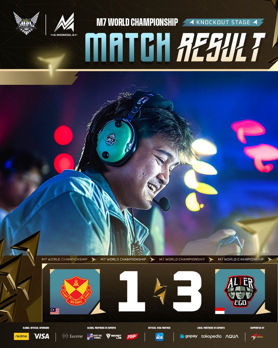 Player of The Match – Arfy
Setelah sukses kalahkan TLPH, kini Alter Ego sukses mengukir sejarah baru lagi dengan memulangkan SRG dan lolos ke Grand Finals M7 World Championship 🔥

Kawal terus tim #HokiBude 

#M7 #NiceGame #MENU7UJUARA #MatchResult