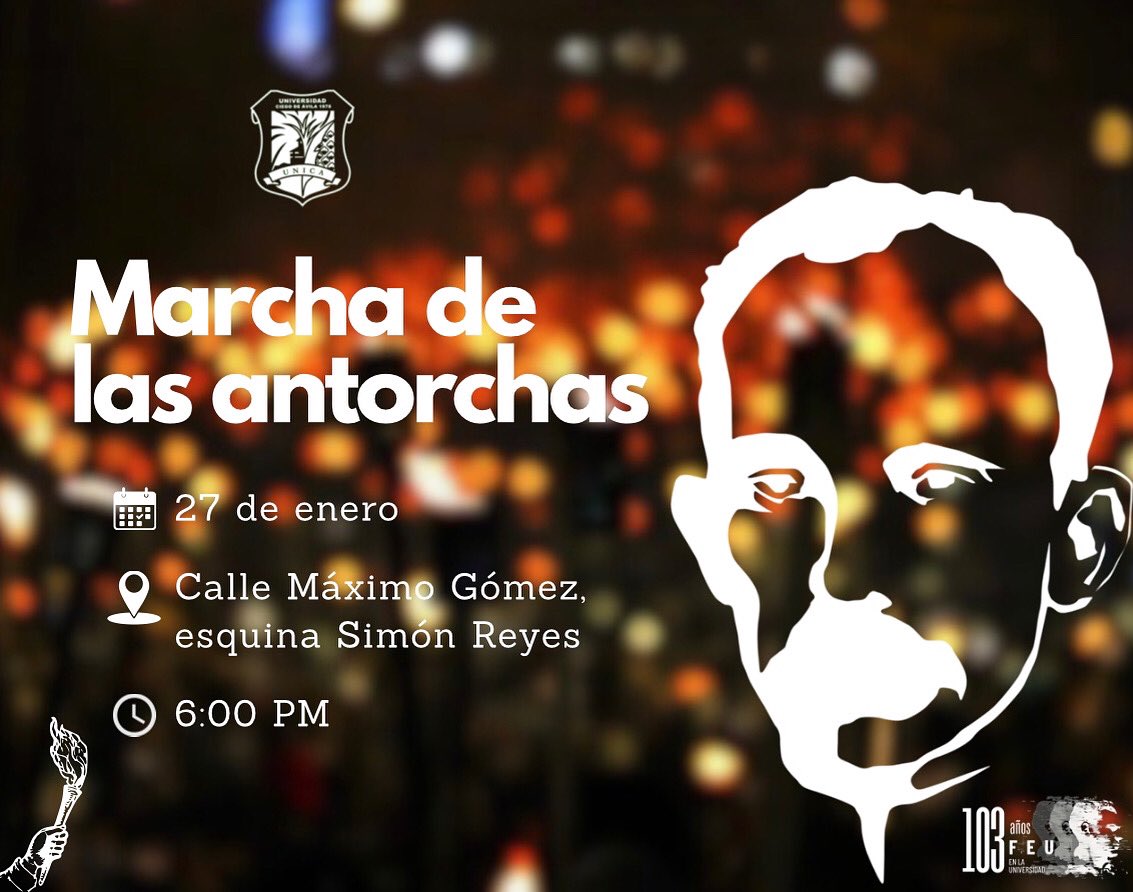 Este 27 de enero, prendamos nuevamente la llama del espíritu martiano y marchemos unidos por los ideales de José Martí, el Héroe Nacional que encendió en nosotros la pasión por la libertad y la dignidad y del eterno joven Fidel.
#AntorchaCentenariaAntimperialista