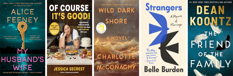 lhtlibrary's tweet photo. This week the Long Hill Township Library has 48 new books.  New items include My Husband's Wife, Wild Dark Shore, Strangers, The Friend of the Family, A Narwhal and Jelly 10, A Box Full of Darkness, Departure, All the Little Houses, and The Score. https://t.co/ok5by0JMYP https://t.co/dlX4RmnCKT