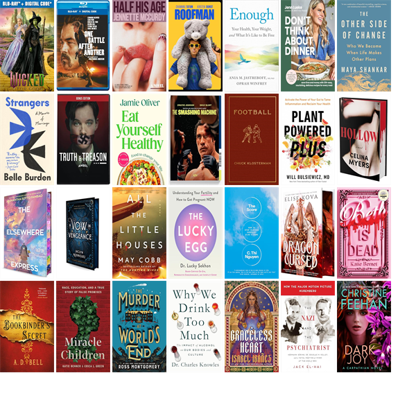 LiverpoolPubLib's tweet photo. This week the Liverpool Public Library has 109 new books and seven new movies.  New items include Wicked. https://t.co/0lQ7zsVQIe https://t.co/VoNBzIk2hk