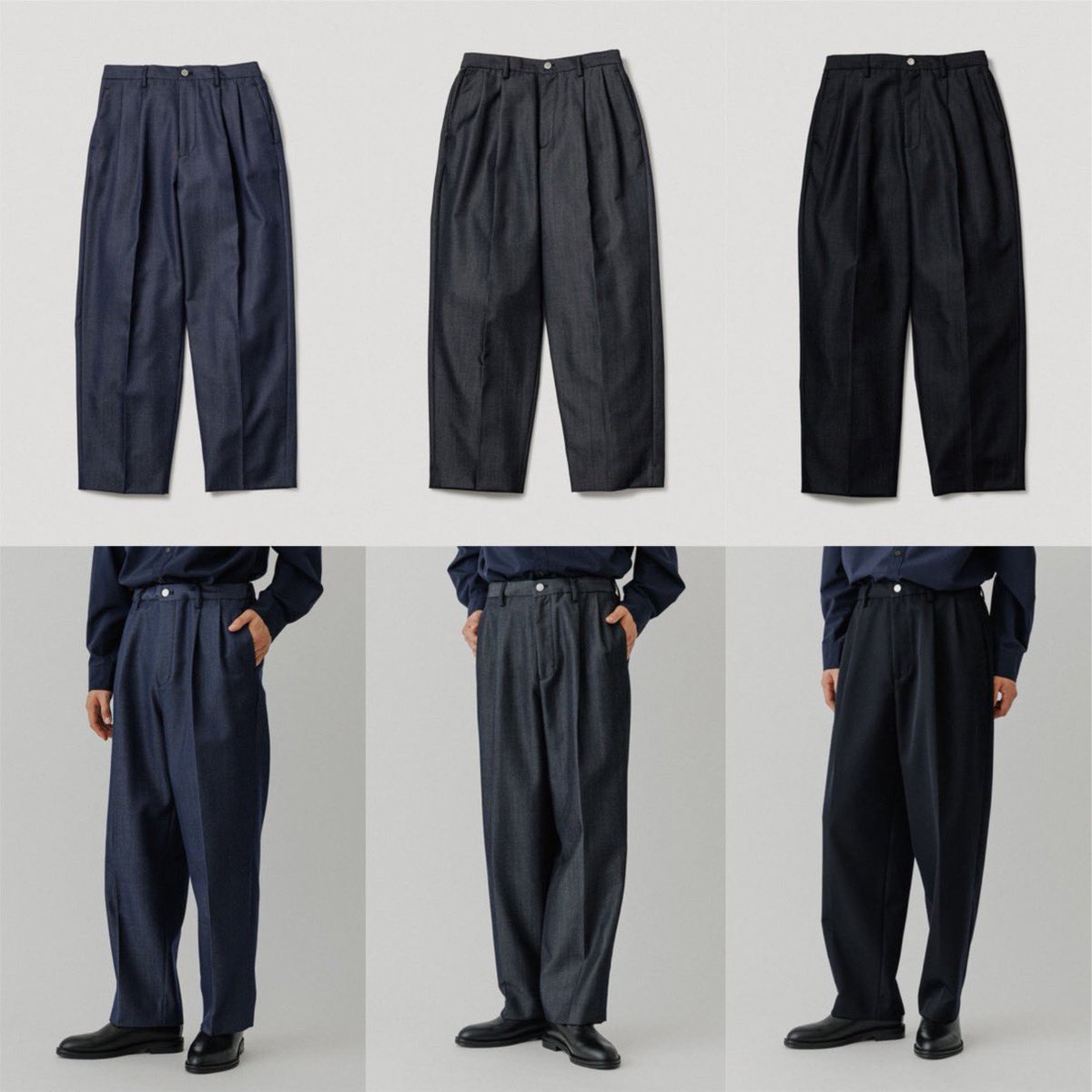 ADAM ET ROPÉ HOMME NIKKEの上質素材を使用したワイドイージー デニム 