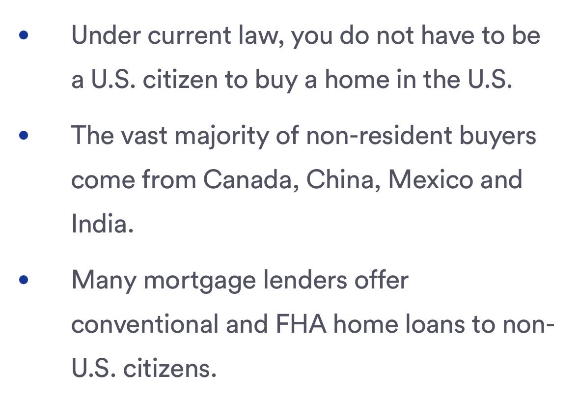 texasrunnerDFW's tweet photo. Between April 2023 and March 2024, the value of residential property in the United States sold to foreign buyers totaled $42 billion (NAR)

Why?

Why are we using our tax dollars to back mortgages for non-US Citizens when we are allegedly short in housing supply? https://t.co/FDDRjxUcAA