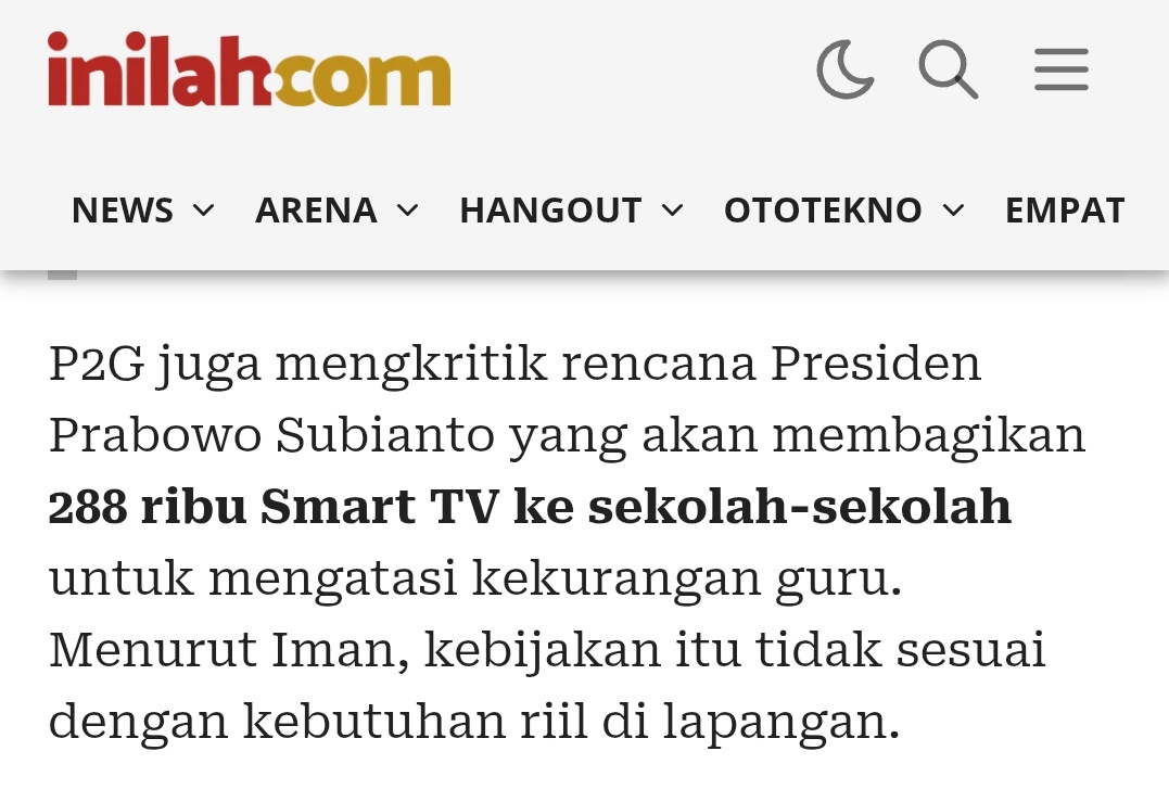 Bapak Tahu gak solusi kekurangan guru menurut Presiden Prabowo?  diganti pake TV 😅😅😅👇👇👇