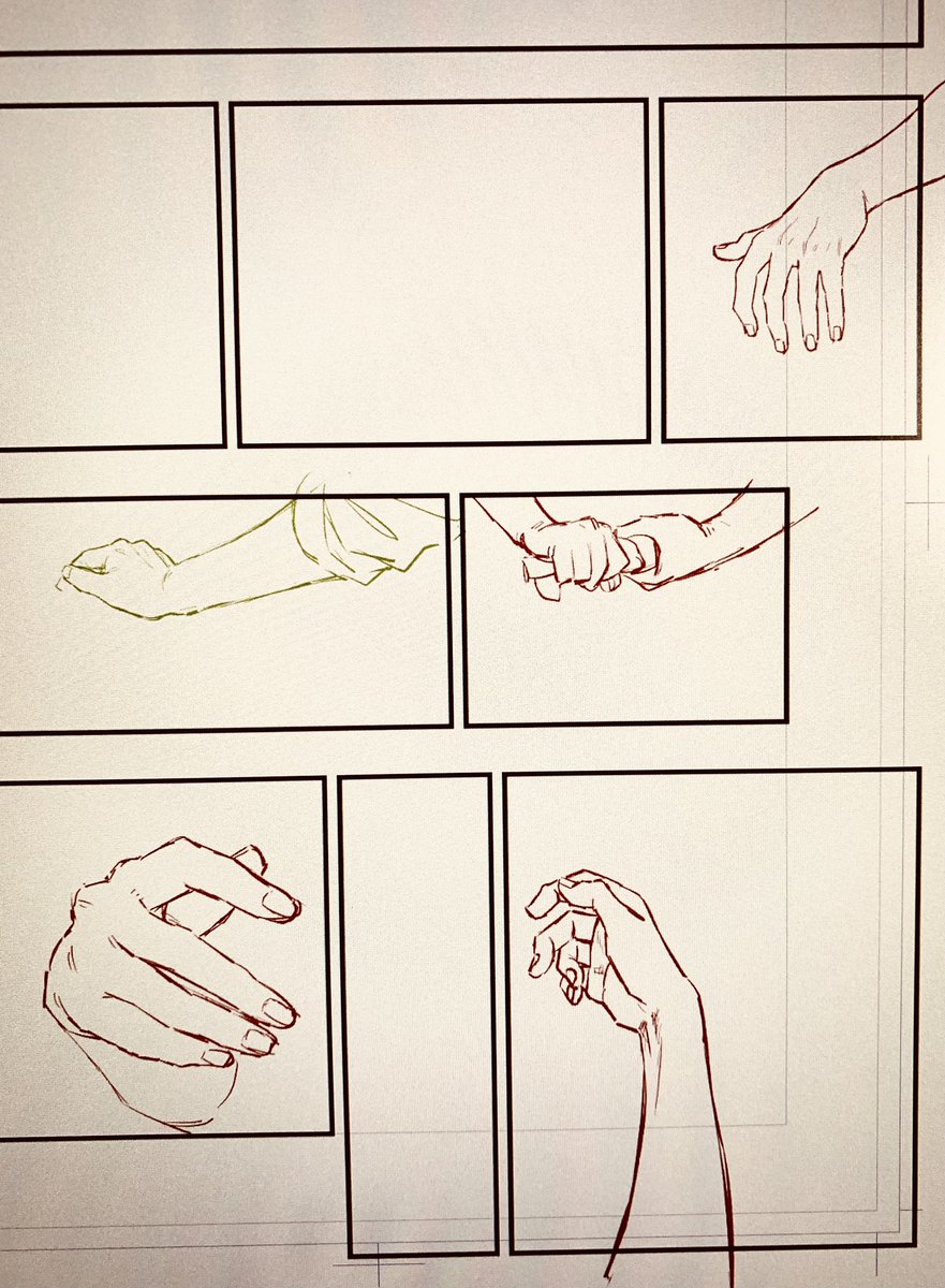 ネームの時はそんな意識してなかったけどオリジナルになると明らかに手の作画が多くて笑う 