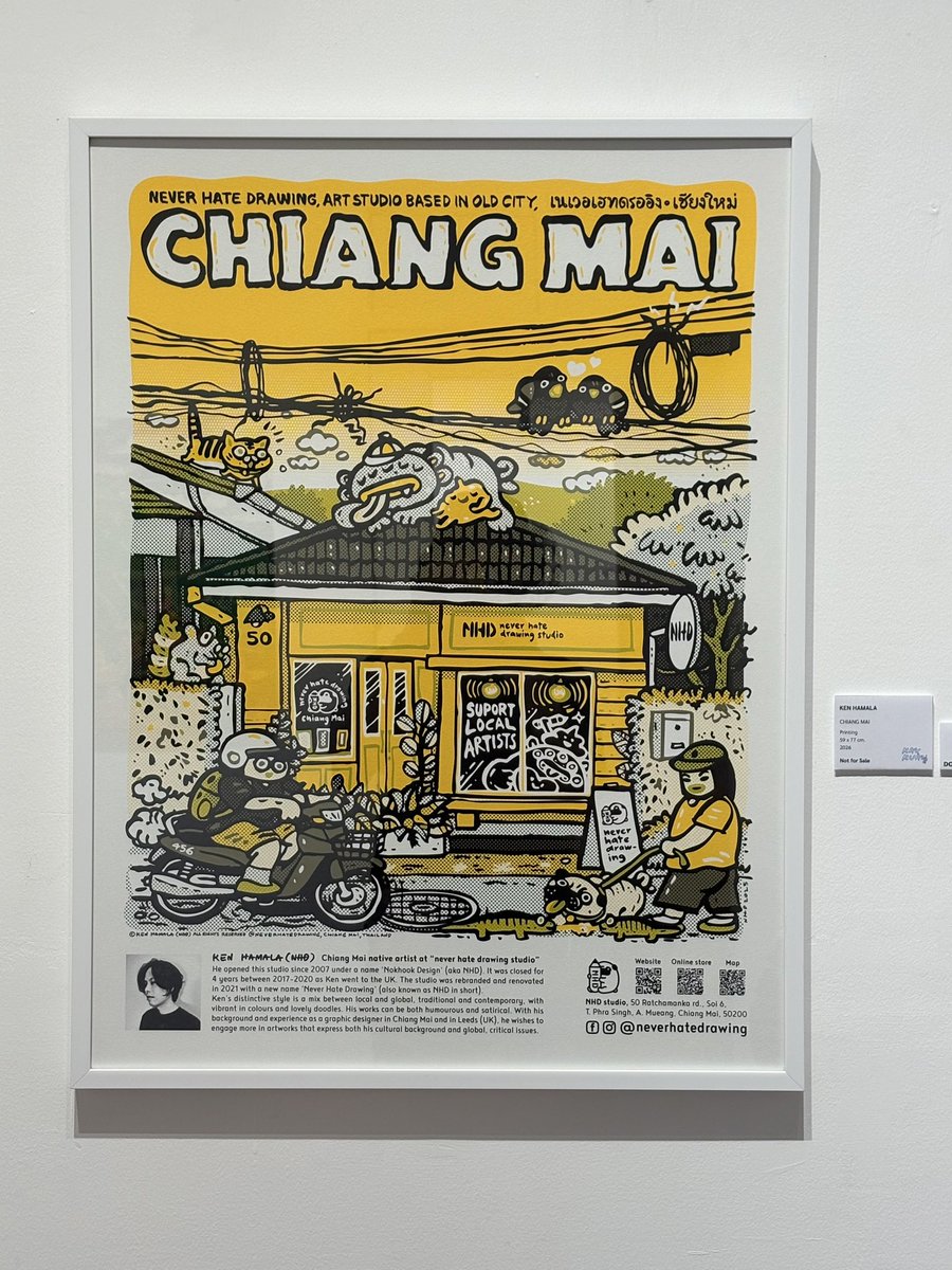 Original artworks by Ken Hamala <a href="/nokhookdesign/">Ken Hamala</a> join in this exhibition “Mak Muan 2 – Art’s Fun Festival” group art exhibition 
17 January- 22 February 2026
at la luna gallery, Chiang Mai, Thailand 🇹🇭 
Please come and support thai artists 
#localartist #chiangmaigallery