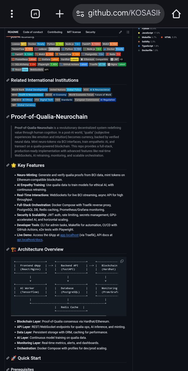 Proof-of-Qualia-Neurochain is a revolutionary decentralized system redefining value through human cognition. In a post-AI world, "qualia" (subjective experiences like emotion and intuition) becomes currency, backed by verified neural data. Mint neuro-tokens via BCI interfaces,