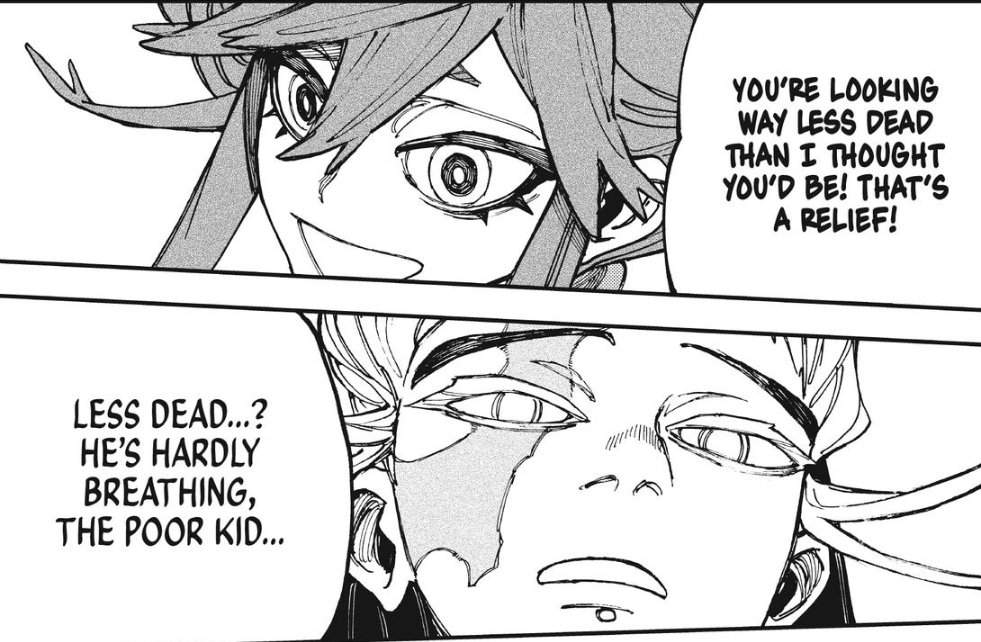 #gachifrie I will be paying EXTREMELY close attention to everything Tamsy says and does, particularly regarding Rudo. I need to dissect his brain. He freaks me out so I need to understand him.
His sympathy here could be real or faux here honestly I couldn't tell you.