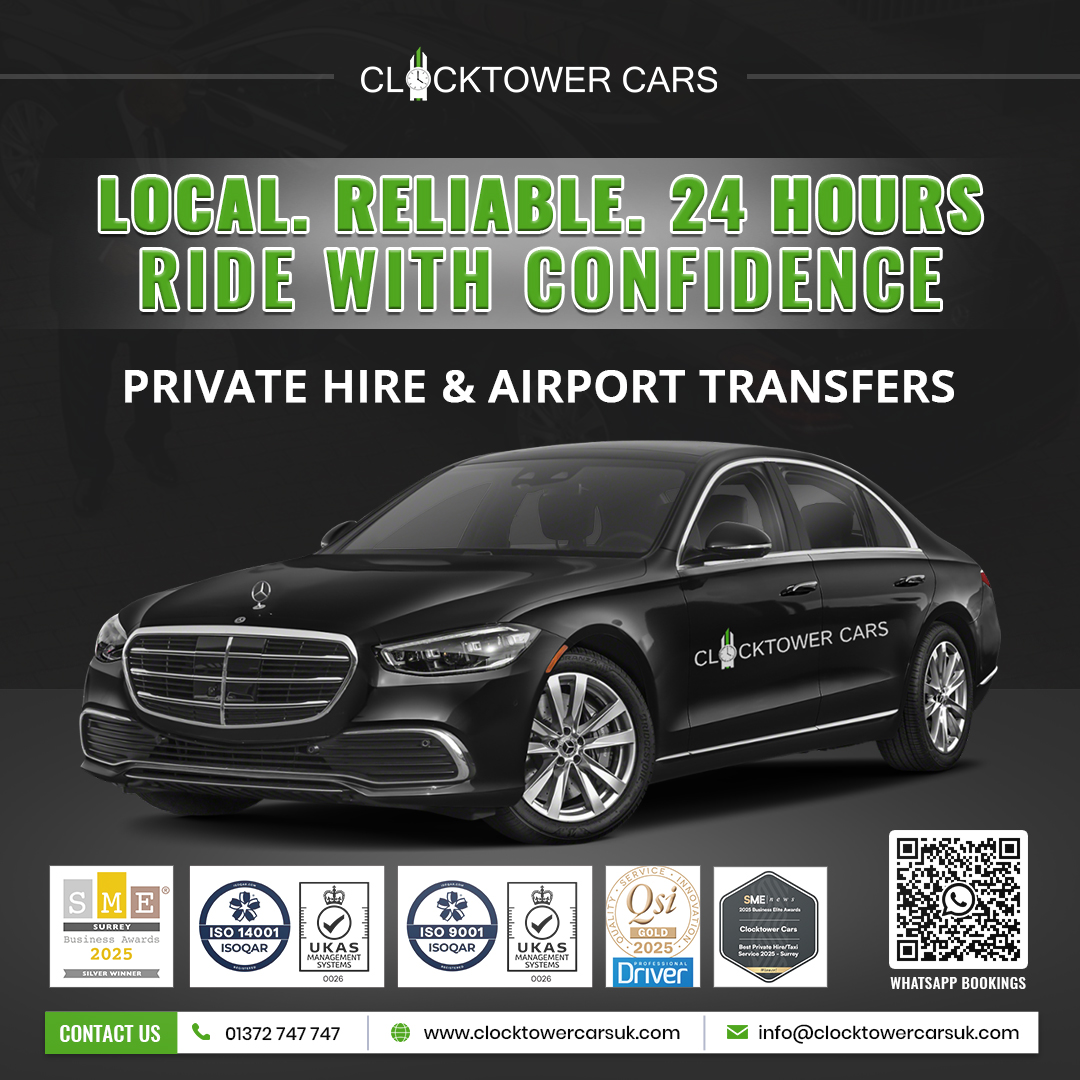 ClocktowerCars2's tweet photo. CLOCKTOWER CARS
LOCAL. RELIABLE. 24 HOURS
RIDE WITH CONFIDENCE

PRIVATE HIRE &amp; AIRPORT TRANSFERS

Visit us today and drive away in your dream car! 🚗💨

🚀 Book Now: https://t.co/YHLT0Wa0sk
📲 Call Now: 01372 747 747
🌎Website: https://t.co/kLVCUmg0Hx https://t.co/BxZplQ0bcA