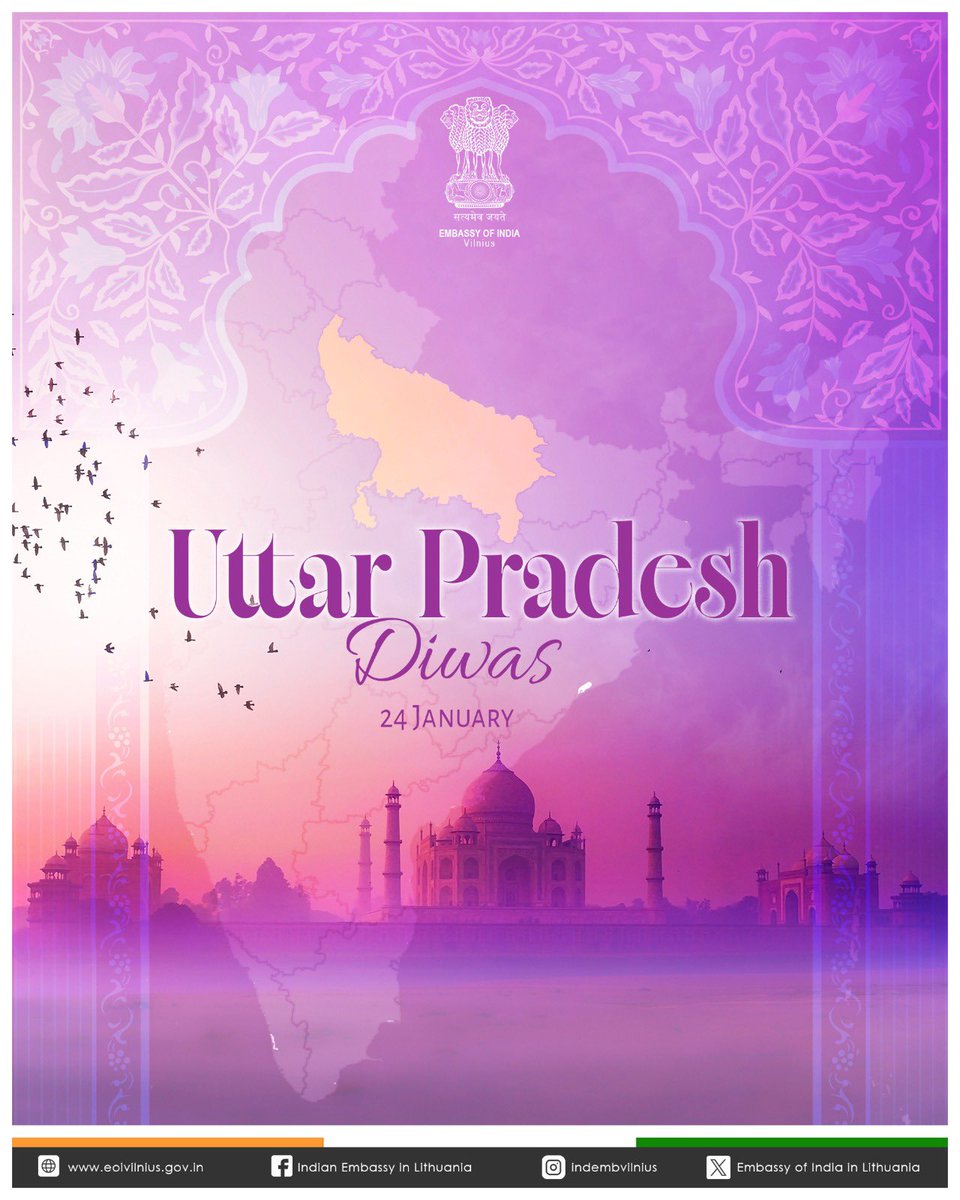 IndEmbVilnius's tweet image. Warm greetings on #UttarPradeshDiwas

Uttar Pradesh is home to the ancient and spiritual city of Varanasi, where rituals along the sacred Ganga River mesmerise one and all. 

#VisitUttarPradesh #VisitIndia #IncredibleIndia

@PMOIndia @mygovindia @MEAIndia @IndianDiplomacy…