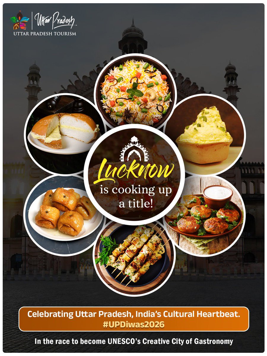 IndEmbVilnius's tweet image. Uttar Pradesh boasts a rich culinary heritage. It is not surprising that  Lucknow was named as a UNESCO Creative City of Gastronomy, celebrating its centuries-old food traditions. 

#VisitUttarPradesh #VisitIndia #IncredibleIndia