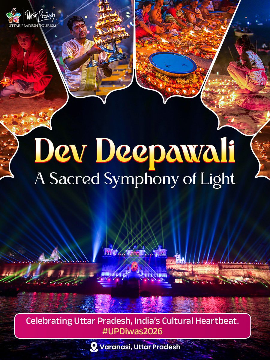 IndEmbVilnius's tweet image. Uttar Pradesh is known for vibrant festive celebrations, from Deepotsav in Ayodhya, Dev Deepavali in Varanasi to Holi in Vrindavan. 

#VisitUttarPradesh #VisitIndia #IncredibleIndia