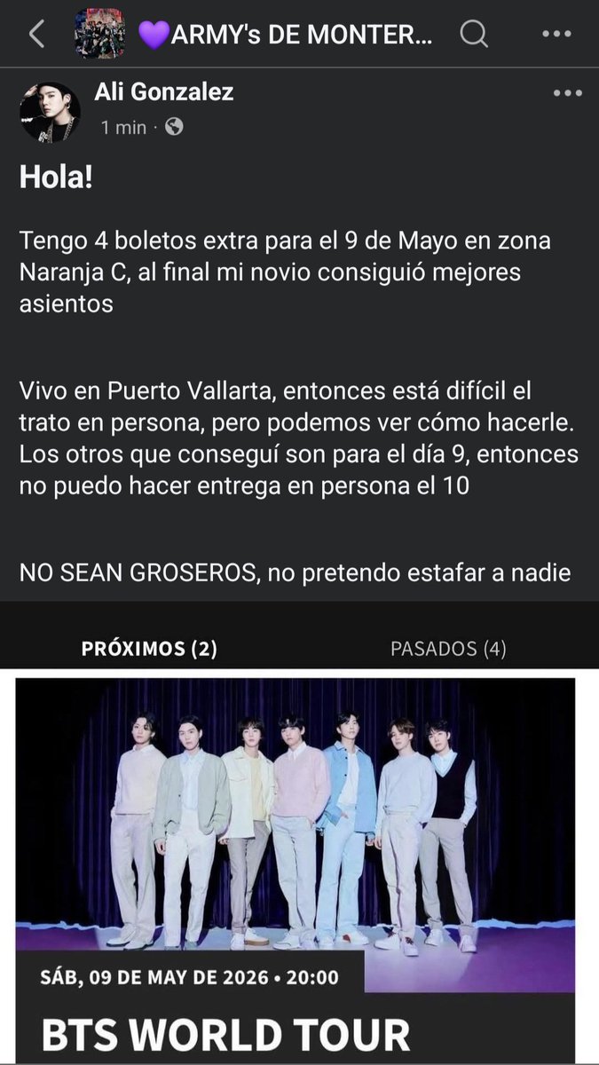 laura_gomezNPLF's tweet photo. Hacemos el llamado @Profeco por el fraude cometido por parte de @Ticketmaster_Me @ocesa_kpop ya que dicha preventa se presentaron irregularidades y la reeventa de los boletos afuera del recinto, paginas y grupos e incluso aca mismo EXIGIMOS UNA SOLUCION 
#BTS_WORLDTOUR_MEXICOCITY https://t.co/G4dMzukUBd