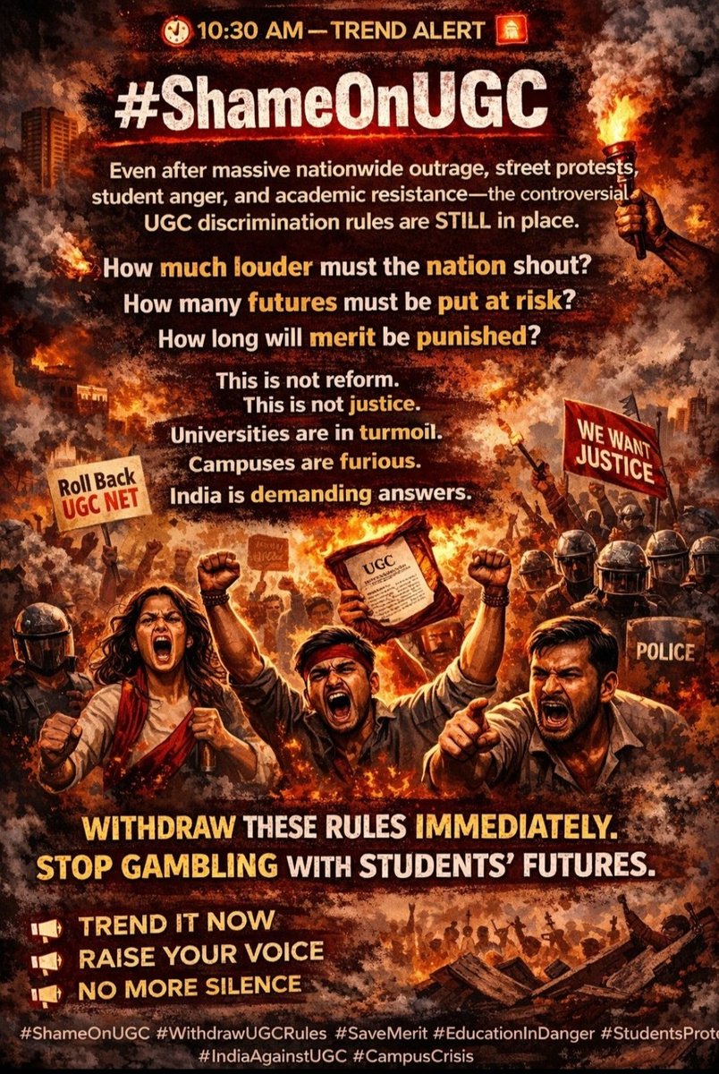 Harshsharma1172's tweet photo. #ShameOnUGC https://t.co/pGcE59NZmw