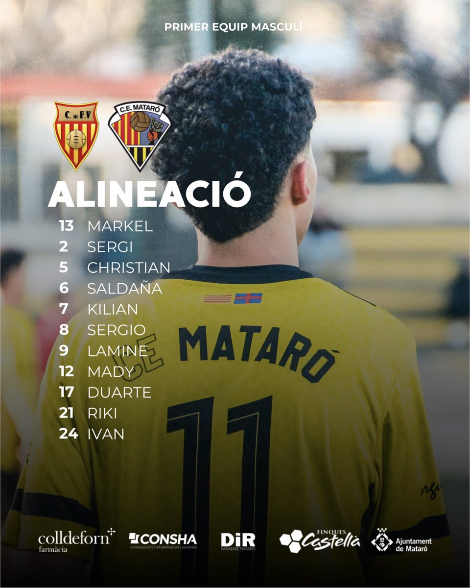 👥 | Onze d'Aitor! 

#CEMataro #ADN🟡⚫️